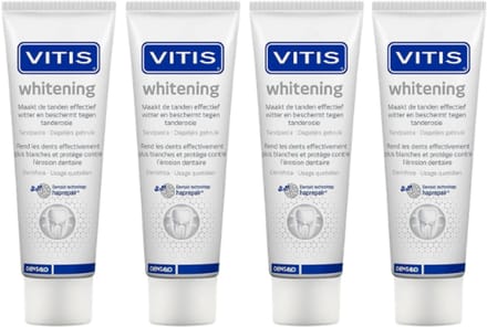 Vitis Whitening Tandpasta - 4 x 75 ml - Voordeelverpakking