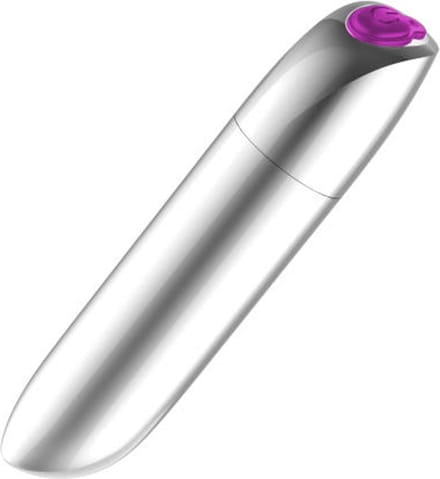 Bossoftoys - 22-00047 - Powerful Bullet Vibrator - USB Rechargeable - 20 Functions - Silver