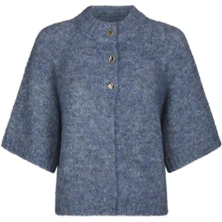 Neo Noir - Benuta Fluffy Knit Cardigan - 165816 - 407 Smoke Blue