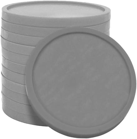 Blanco Munten - Consumptie Jetons - Evenementen Betaalmiddel - Stevige Plastic Zak - Diameter 29mm - Grijs