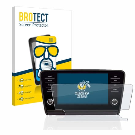 BROTECT - Screenprotector voor Skoda Octavia 2017 Infotainment System - Folie Beschermfolie Beschermglas matte