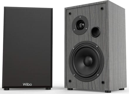 Hifi Luidsprekers - Boekenplank Model - Muziek Luisteren - Spiegelreflex Technologie - 100 Watt - Grijs