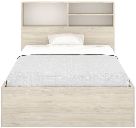 Vente-unique Bedframe hout natuurlijk licht, wit 120 x 190 cm