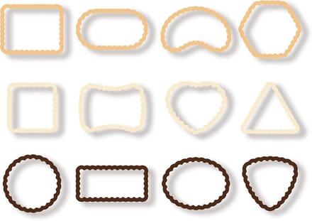 Vormpjes voor koekjes en decoraties - Bruin/Beige - 22 cm