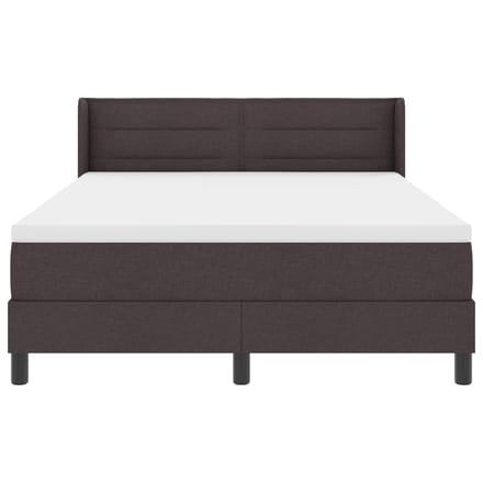vidaXL - Boxspring - bed - met - hoofdeinde - Donkerbruin - 200 - x - 140 - cm - Stof