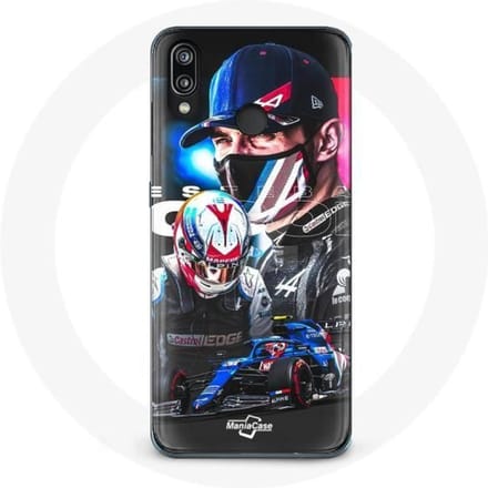 Coque - MANIACASE - Huawei P20 Lite - Formule 1 - Esteban Ocon - Souple Noir