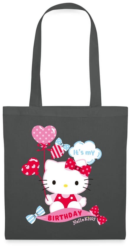 Hello Kitty Met Ballonnen Jarig Ontwerp Tas Van Stof Schoudertas