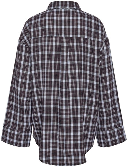 relaxed fit overhemdblouse van katoenmix model 'Zoe'