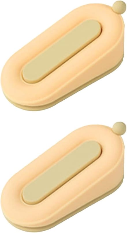 Deurstoppers Set - Deurwiggen Stopper - Deuren Open Houden - Met Houder - 2 stuks - Geel