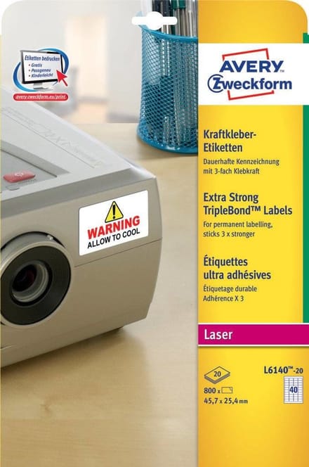 Avery L6140-20 printeretiket