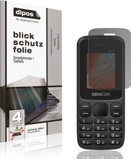 dipos – Matte Privacy Screenprotector geschikt voor Sencor Element P013 | Anti-Spy Beschermfolie