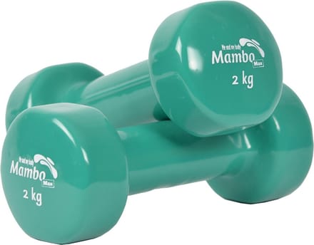 Oefengewichtjes - vinyl gecoat : 2,0 kg - groen (per 2 stuks)