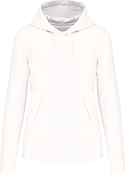 Kariban Ecologische damessweater met capuchon K4028 - White - M