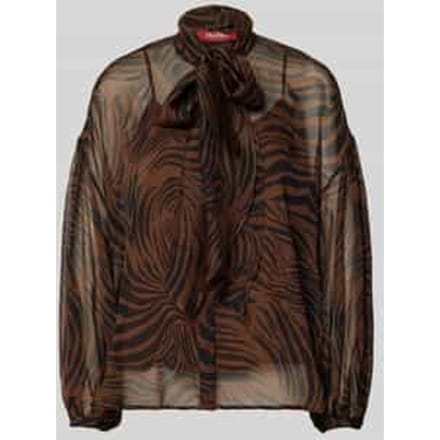 relaxed fit zijden blouse met strik model 'BALLATA'