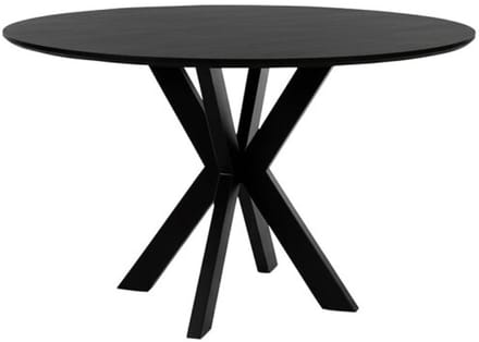 Eettafel Tokio rond Acacia smooth Ø120 cm - Zwart