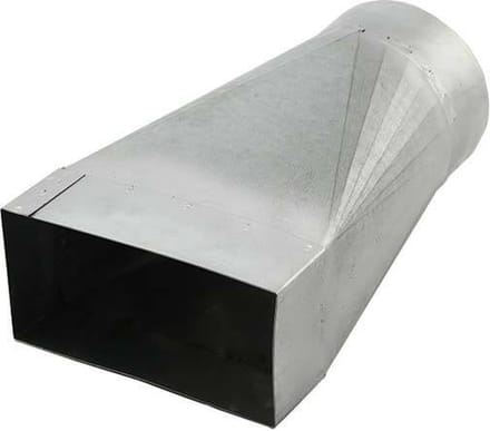 Verloopstuk 220x80 naar diameter 150 mm tbv instortkanaal