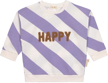 LÄSSIG - kids sweater GOTS Happy milky/lilac