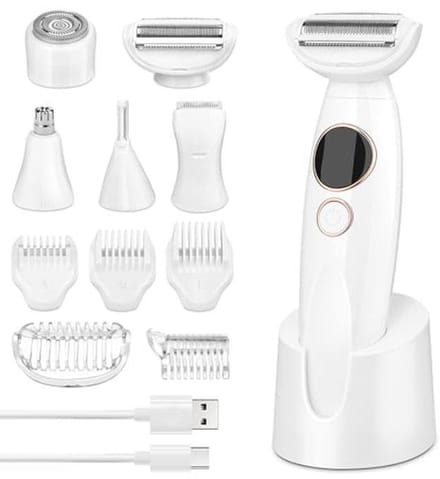 Multifunctioneel 5-in-1 damesscheerapparaat met waterdichte functie en digitaal display