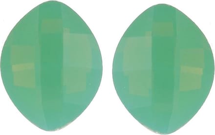 Behave - Oorsteker met ovale groene steen - Mode-accessoire