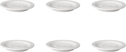 Mammoet - Schotel - Smalle rand - Budgetline - 14 cm - Wit - Porselein - 6 stuks