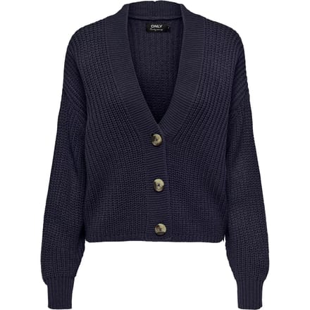 boxy fit gebreid jack met v-hals model 'CAROL'