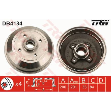 Remtrommel, 1 stuk TRW DB4134