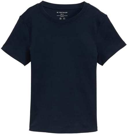 Tom Tailor - T-shirt met ronde halslijn - Maat XL - sky captain blue