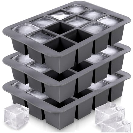 Ijsblokjesvorm Silicone 19,5x14x4 cm 3 stuks - Ijsblokjes