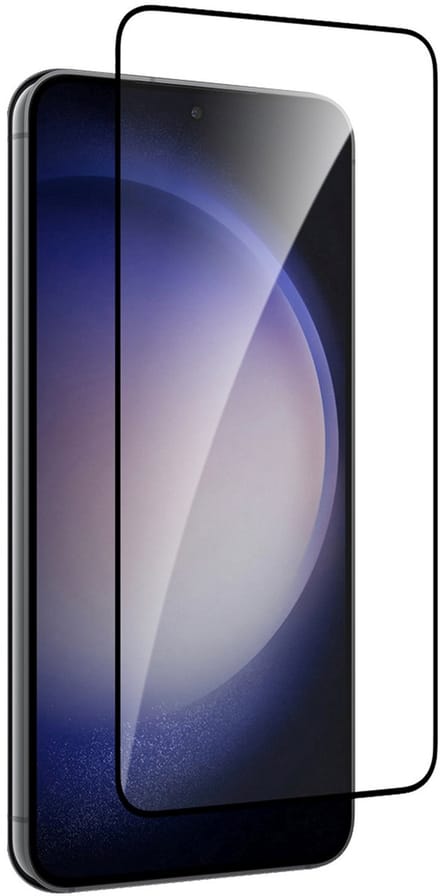 Puro Frame Tempered Glass - Tempered Glass - Zwarte Rand - Case Friendly - Samsung Galaxy S25/S24