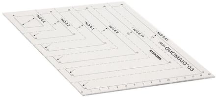 Quilting Liniaal - Ruit Sjabloon - Patchwork Maken - 60 Graden Vorm - 27 Centimeter - Meerkleurig