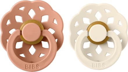 Bibs Boheme - Fopspeen - Maat 1 - Peach & Ivory - 2 stuks - 0-6 mnd