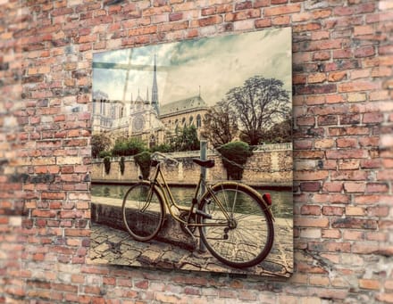 Fiets- en stadsglas schilderen