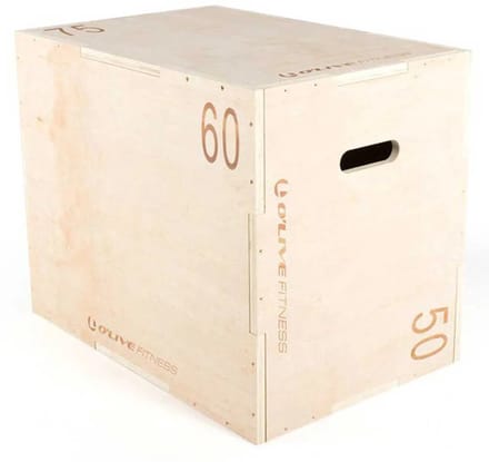 Olive Wood Adjustable Plyo Box Zilver 60 x 50 x 75 cm