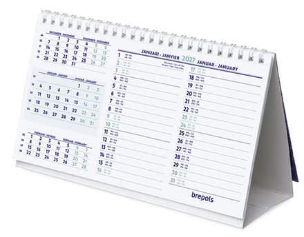 Brepols Bureaukalender 2027 - Wire-O - 21 x 12,5 cm