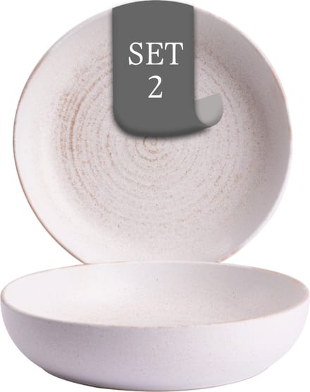 Costa Nova Vermont Bord Diep 22 cm Wit 2 stuks