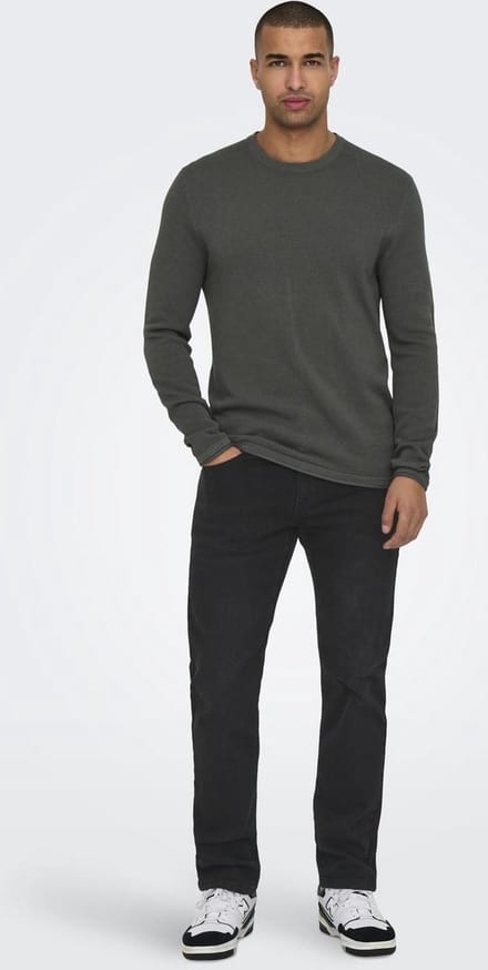 ONLY&SONS - ONSWEFT REGULAR BLACK 8638 MAT DNM NOOS - Heren - Jeans