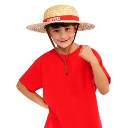 Rubies France – Luffy strohoed – Kinderhoed – Stro – Rode band