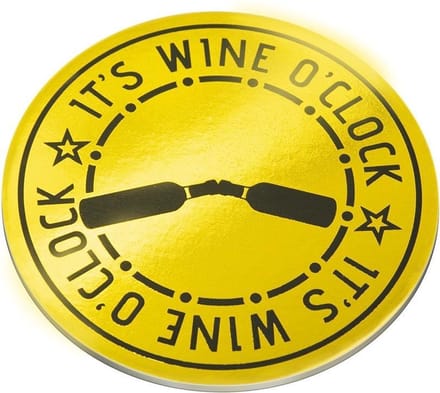 Glossy coasters - It's wine o'clock
