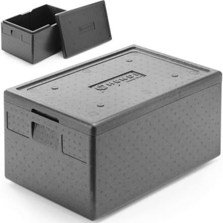 Hendi Kitchen Line - Thermische Container - 46L - 600x400x320mm - Zwarte Piocelane