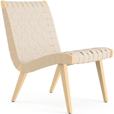 Knoll International - Risom Lounge Armleunstoel - crèmewit - beige