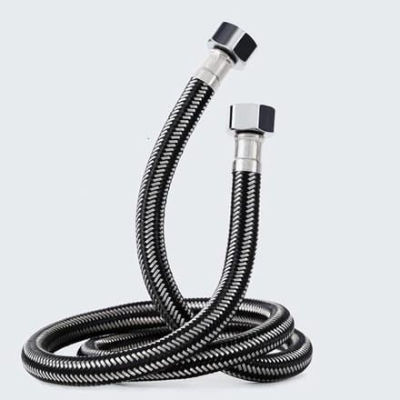 Flexibele Slang - Kraanslang Doucheslang - Water Aansluiten - Roestvrij Staal - 60 cm - Zilverkleurig