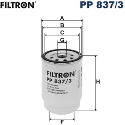 Brandstoffilter FILTRON PP 837/3