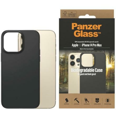 PanzerGlass - Biologisch - afbreekbaar hoesje voor iPhone - 14 - Pro - Max - zwart