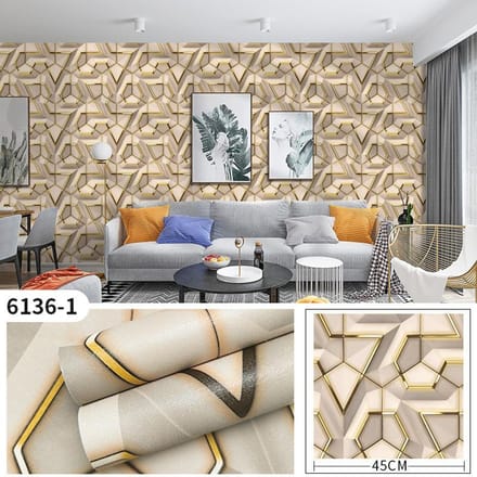 3d Geometrisch Mat Waterdicht Zelfklevend Behang Home Behang Home Decor Muursticker 10M gray