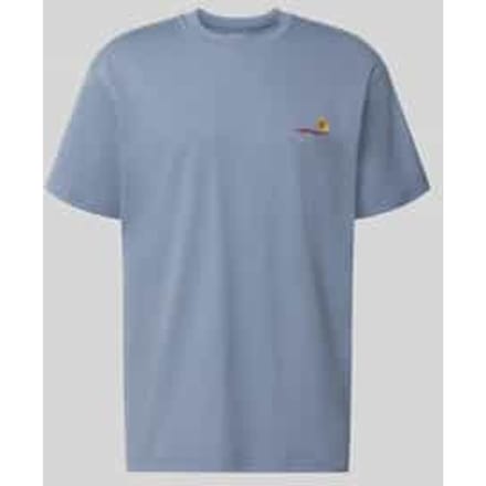 Regular fit t-shirt van pure katoen model 'American Script'