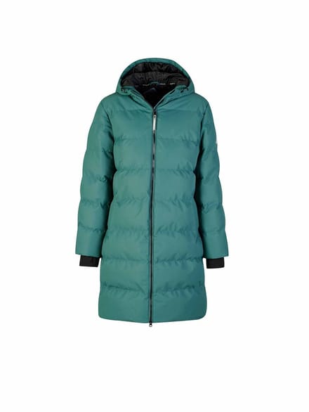 BJØRNSON Thordis Parka Winterjas Dames - Winddicht - Maat 36 - Groen