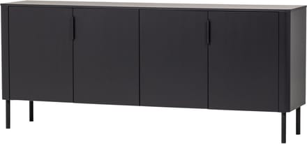 WOOOD Gunnar Dressoir 200 cm - Grenen - Matzwart - 85x201x44