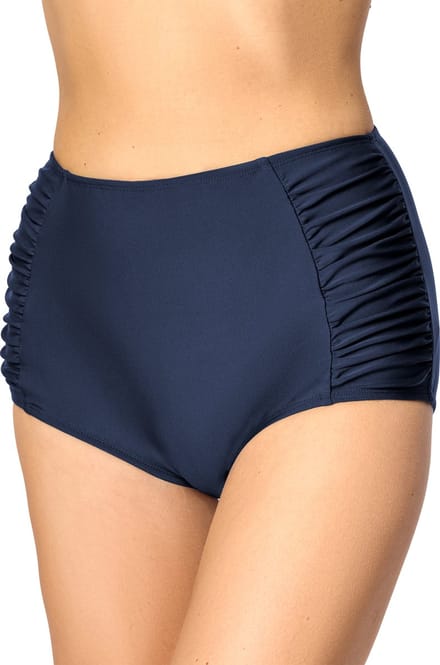 Merry Style Dames Zwembroek - Bikinibroekje - Elastische tailleband – Polyamide & Elastaan – Donkerblauw2 (6007) – 48 - MS-MS10-119-SL