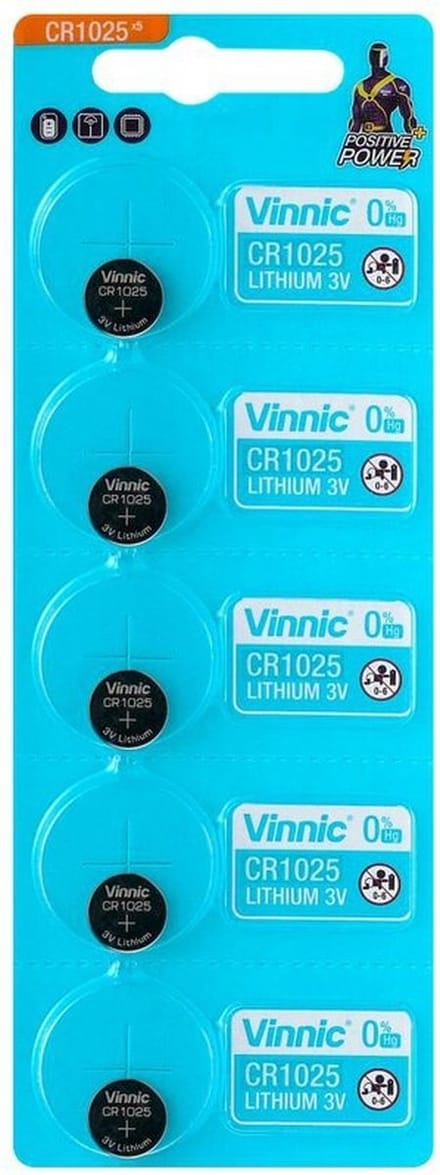 CR1025 3V knoopcel batterijen 5 stuks Vinnic