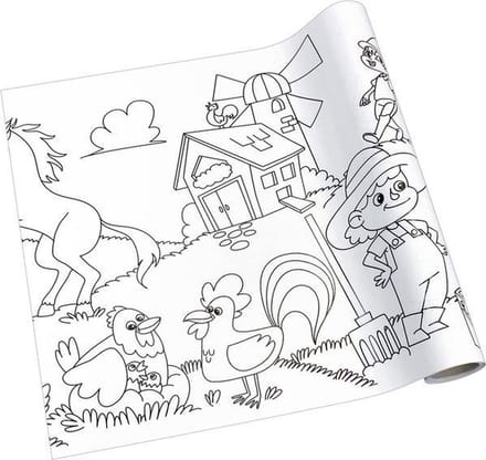 Info tekenrol - Creative - boerderij - 30cm x 4m - IN-8723-08-B